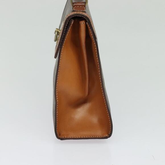 CELINE Macadam Canvas Hand Bag Pvc Leather Brown Gold - Picture 5 of 12